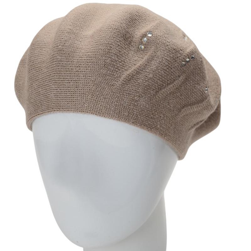 Берет женский двойной Lirus Стрит универсальный Бежевый (281514)