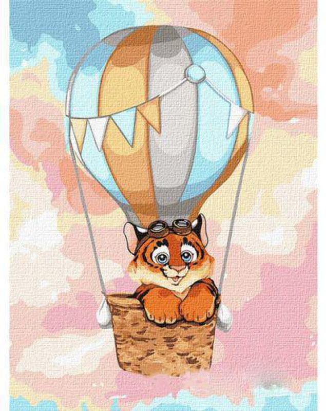 Картина по номерам Идейка Полосатый путешественник София Никулина KHO4248 холст на подрамнике 30x40 см (1477392022)