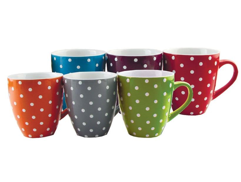 Набір чашок Interos Горох MIX 6шт. 340 мл (113 KW)