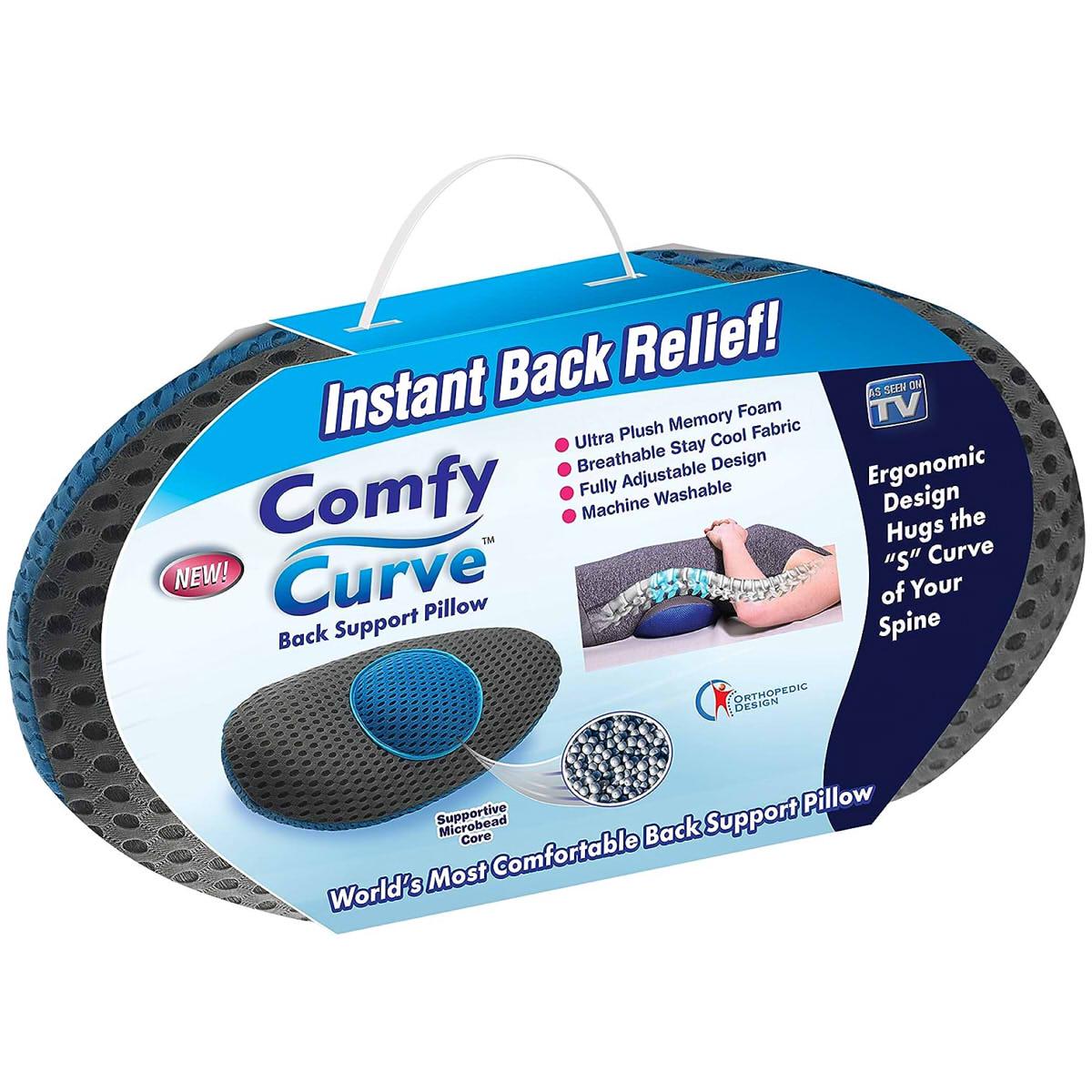 Подушка ортопедическая под спину Back Support Pillow Comfy Curve - фото 1 Подушка ортопедическая под спину Back Support Pillow Comfy Curve - фото 1