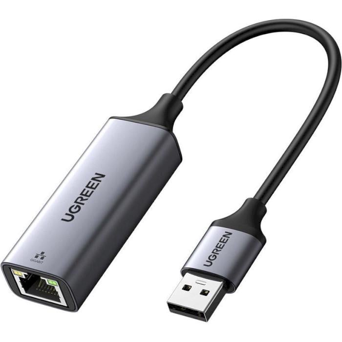 Сетевой адаптер UGREEN СМ209 USB 3.0-Gigabit Ethernet RJ45 Space Grey (UGR-50922) - фото 1 Сетевой адаптер UGREEN СМ209 USB 3.0-Gigabit Ethernet RJ45 Space Grey (UGR-50922) - фото 1
