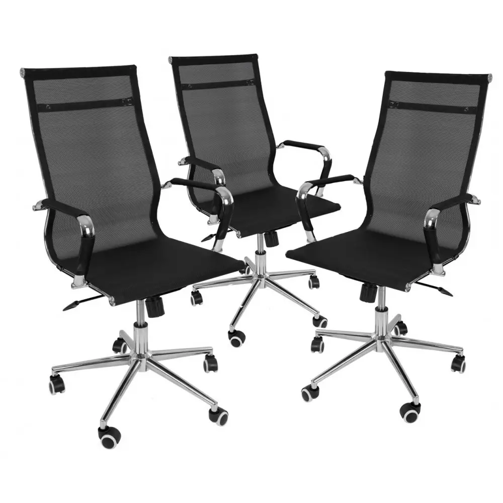 Кресло Bonro B-625H сетка 3 шт. Черный (47000054)