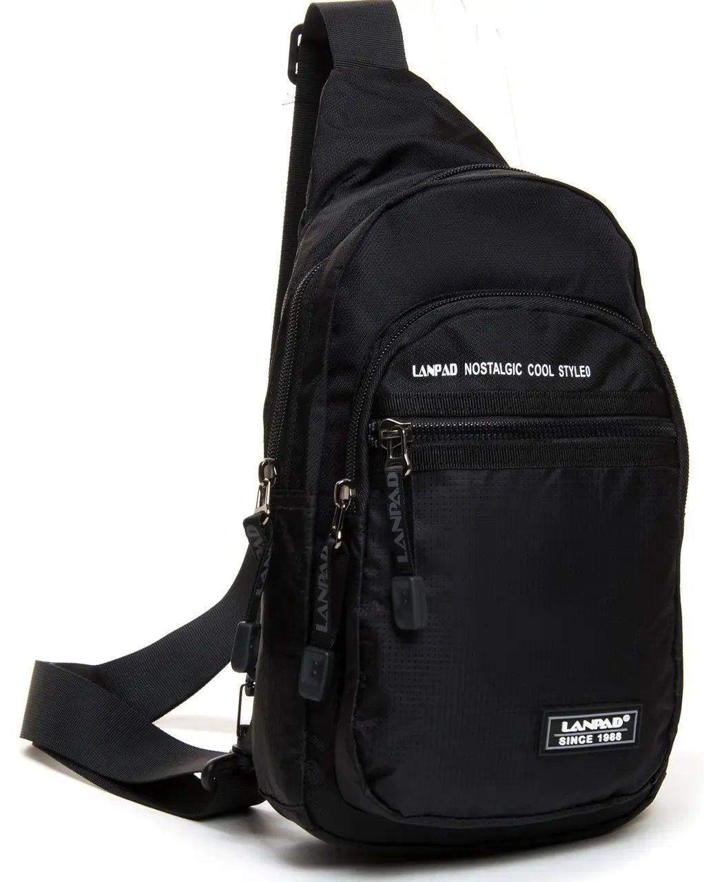 Сумка слінг Lanpad чоловіча Чорний (LAN83005 black)