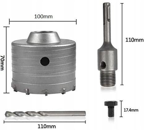 Коронка по бетону SDS PLUS 100 мм (17593172550) - фото 4 Коронка по бетону SDS PLUS 100 мм (17593172550) - фото 4