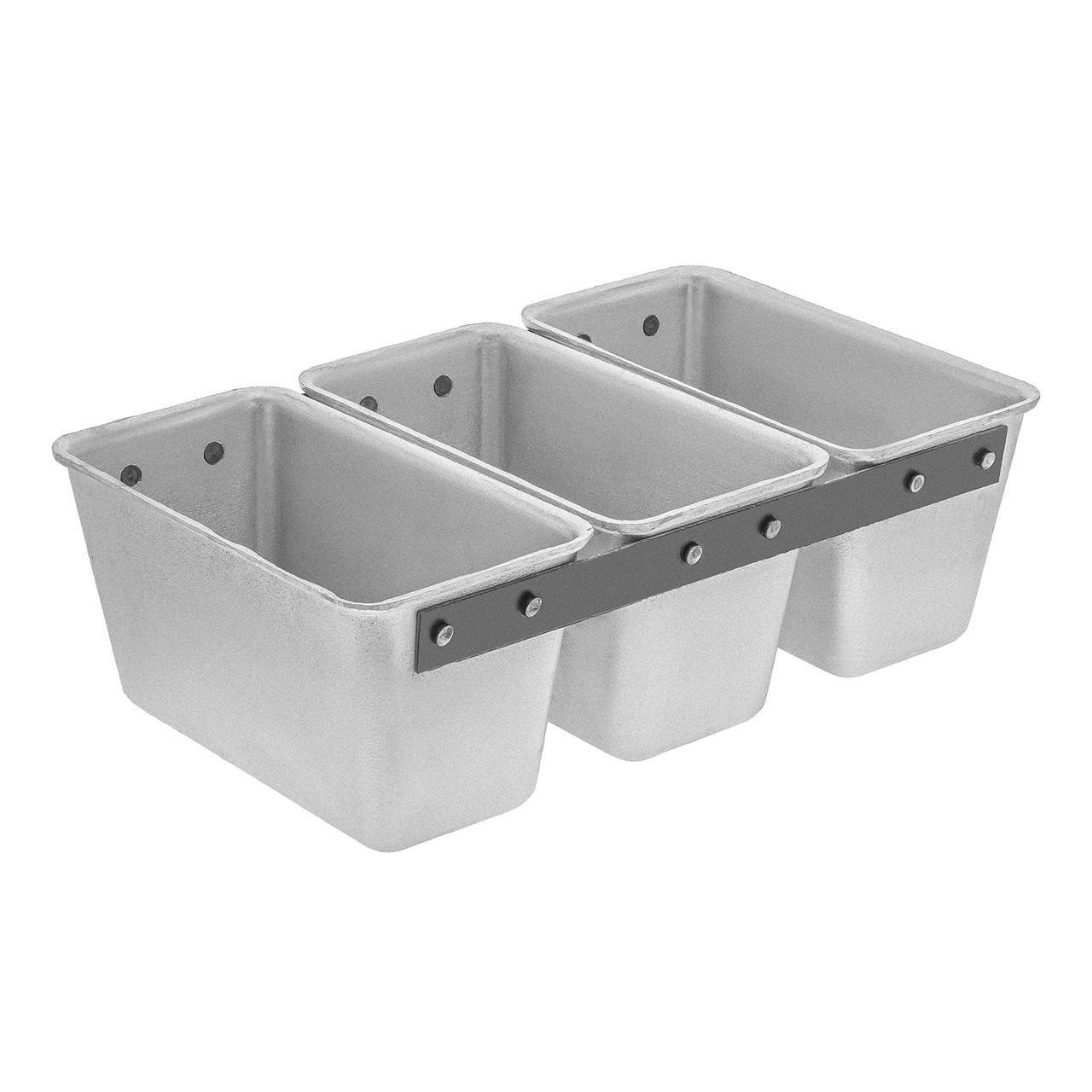 Форма для выпечки хлеба тройная Л7 алюминий 34х21,2х11 см (1057308145) Форма для выпечки хлеба тройная Л7 алюминий 34х21,2х11 см (1057308145)