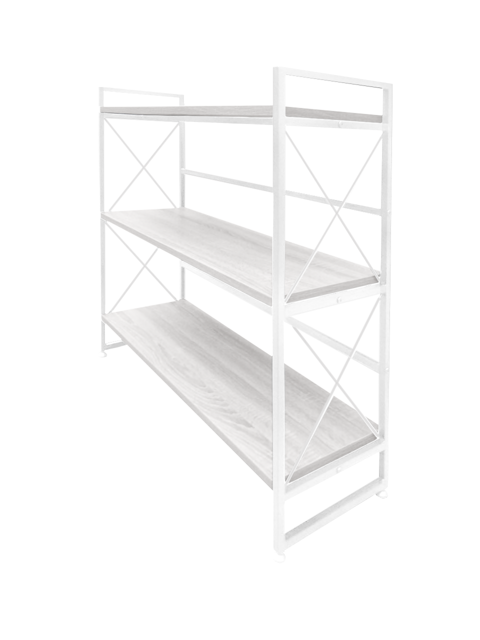 Стеллаж на три полки ST Loft 3 1000х300х870 мм Белый/Аляска