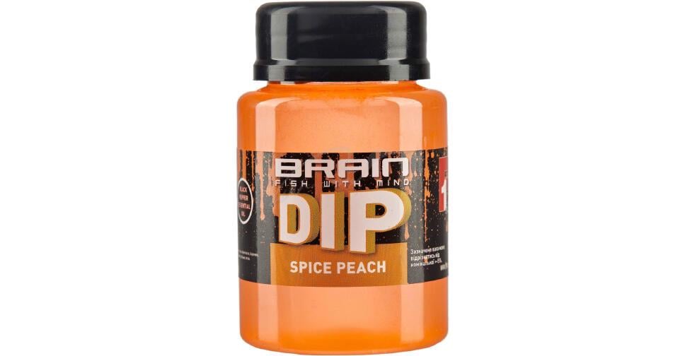 Діп для бойлів Brain F1 Spice Peach 100 мл Помаранчевий (f304d5d9) - фото 2