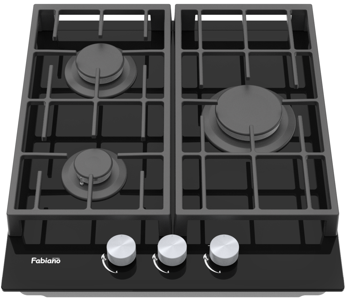 Варильна поверхня газова Fabiano FHG 8453 VGH Black Glass (8111.406.1484)