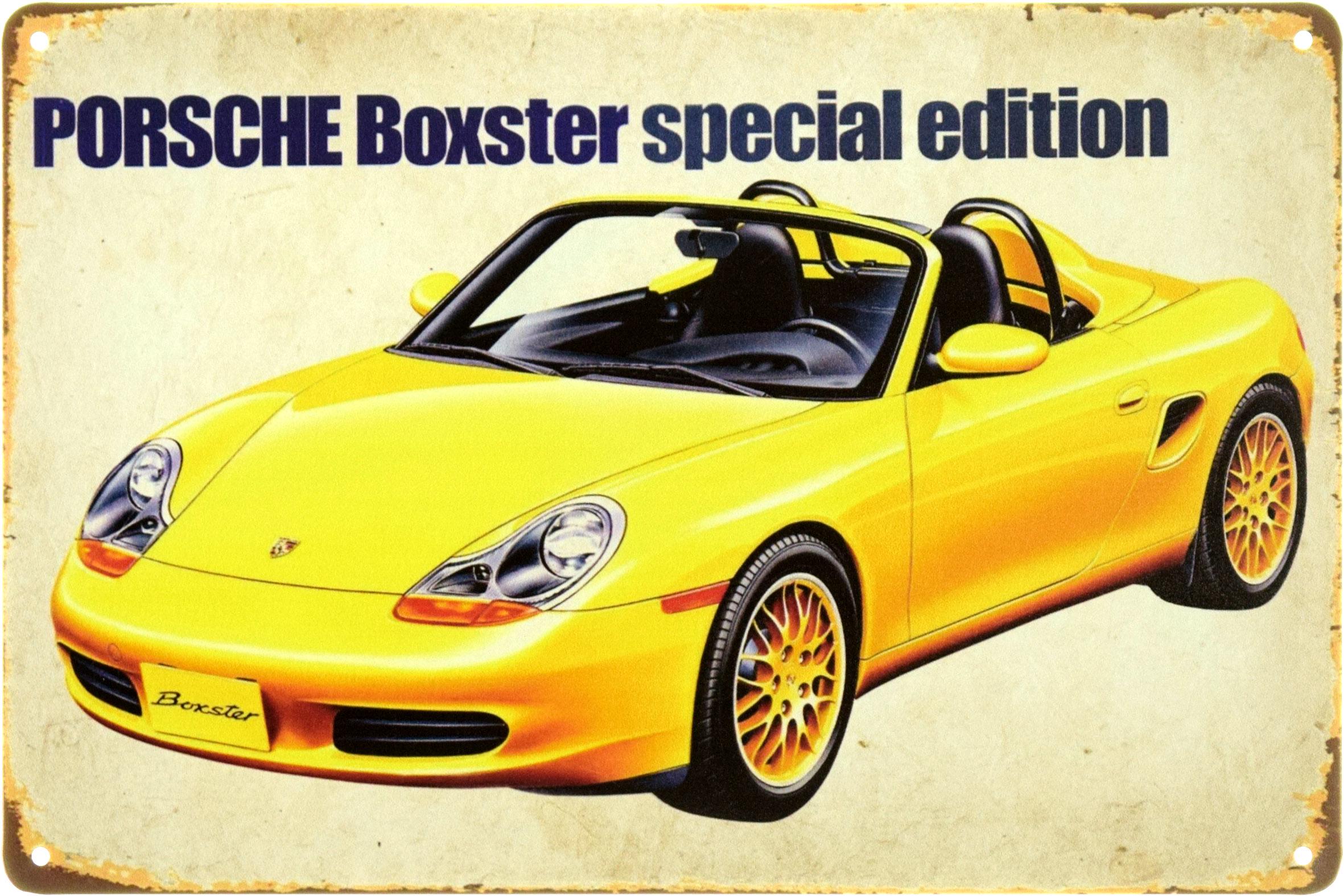 Табличка металлическая "Porsche Boxster Special Edition" 20x30 см (ms-104109)