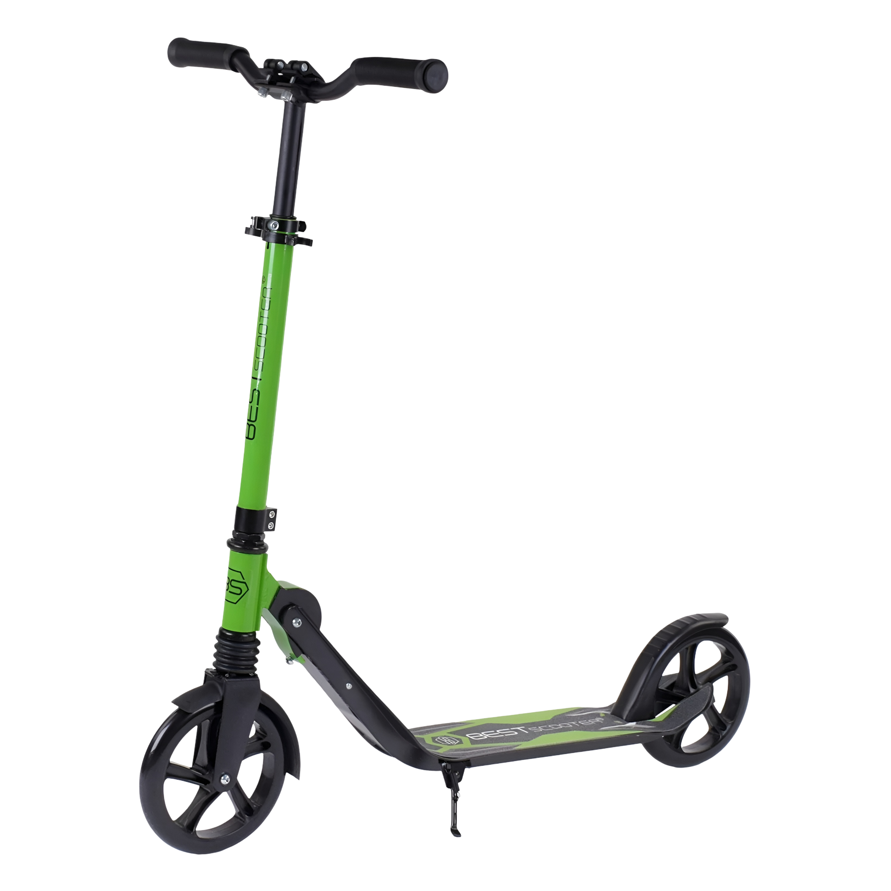 Самокат детский Best Scooter колеса PU 20 см алюминиевая рама Зеленый (48664)