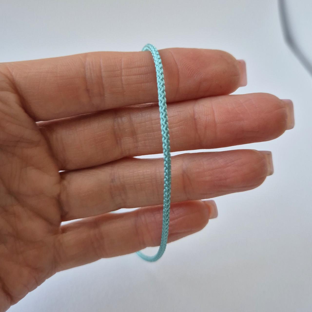 Шнурок на шию срібло 925 проби 0,98 г 2 мм 50 см Блакитний (6010/2ш) - фото 5 Шнурок на шию срібло 925 проби 0,98 г 2 мм 50 см Блакитний (6010/2ш) - фото 5