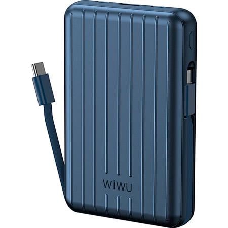 Зовнішній акумулятор WiWU PP04 Trunk Series Magnetic Wireless 20000 mAh 22,5W Blue (6936686411530) - фото 4 Зовнішній акумулятор WiWU PP04 Trunk Series Magnetic Wireless 20000 mAh 22,5W Blue (6936686411530) - фото 4