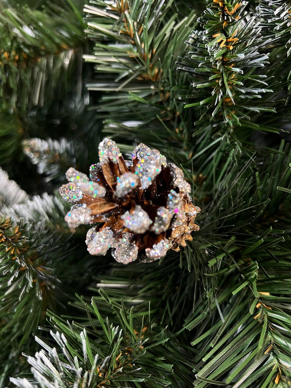 Штучна ялинка засніжена Елітна з шишками 2,1 м Зелений (YNK08172) - фото 3 Штучна ялинка засніжена Елітна з шишками 2,1 м Зелений (YNK08172) - фото 3