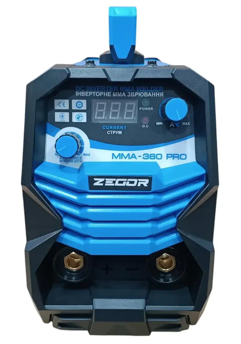 Сварочный аппарат инверторный Zegor MMA-360 PRO/IGBT 6,2 кВт MMA (MMA-360 Pro) - фото 2 Сварочный аппарат инверторный Zegor MMA-360 PRO/IGBT 6,2 кВт MMA (MMA-360 Pro) - фото 2