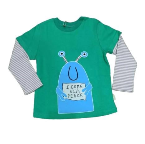 Футболка с длинным рукавом для мальчика Bembi ФБ 570 86 см Зеленый