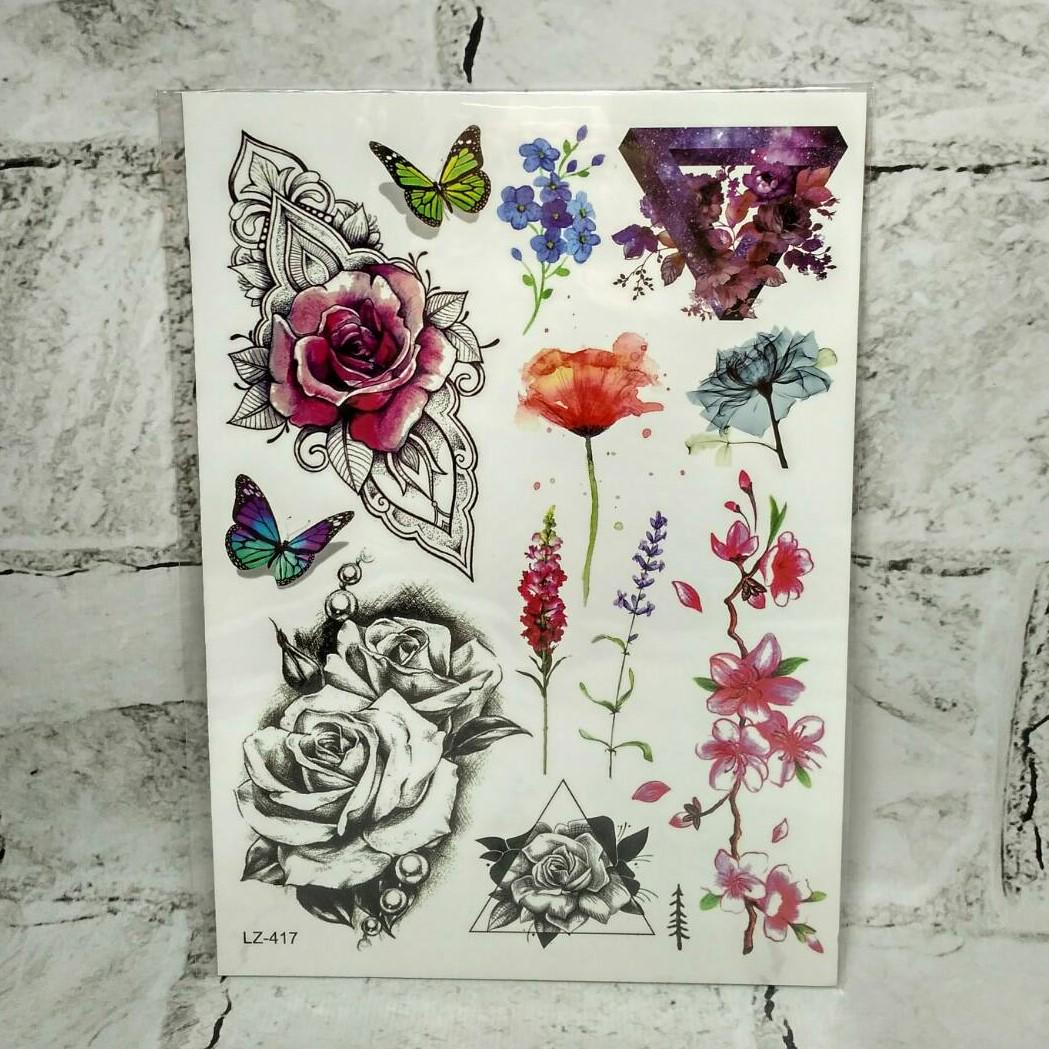 Временные тату Цветы (LZ-417)