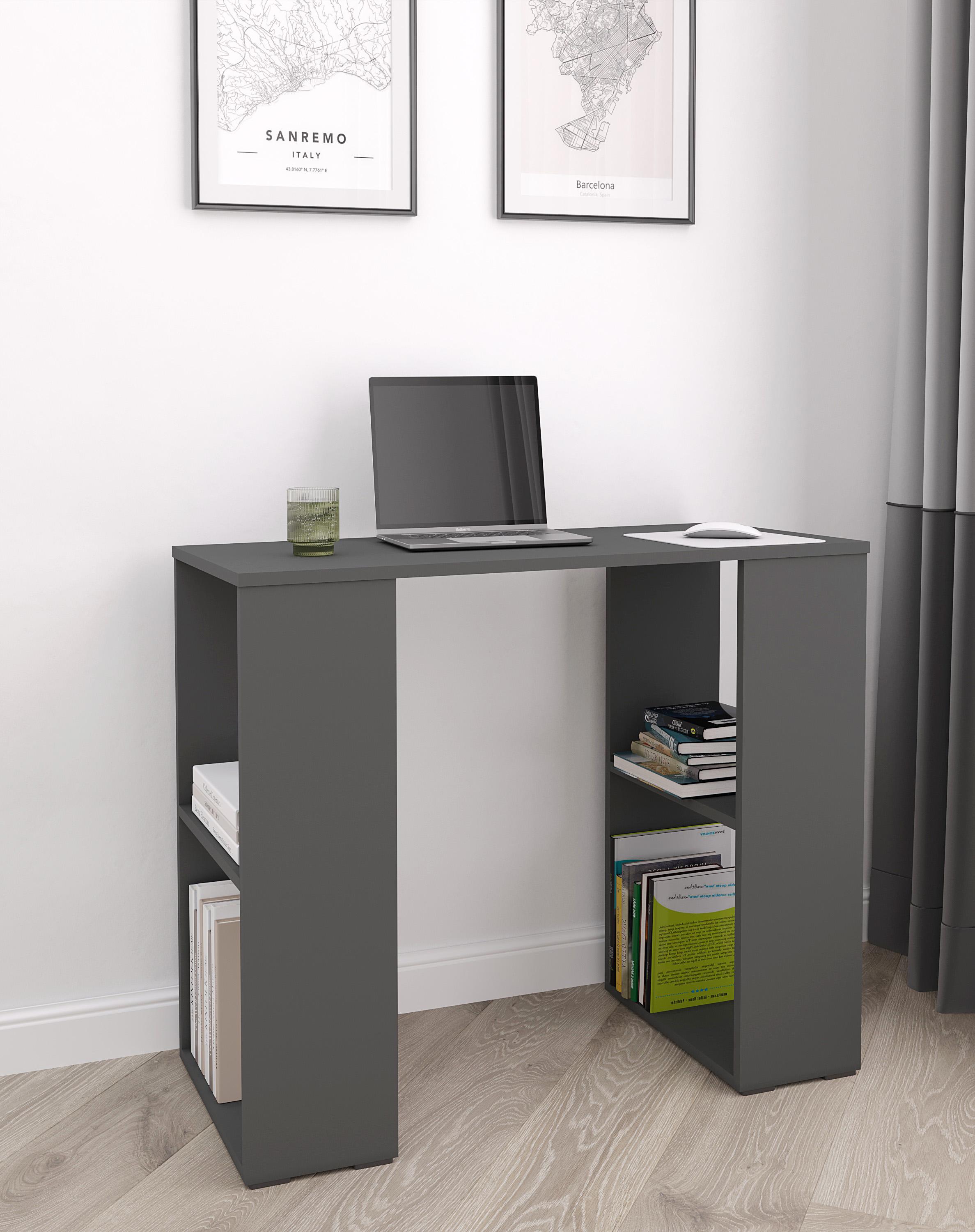 Компьютерный стол с полками S-11 900x750x400 мм Антрацит - фото 1 Компьютерный стол с полками S-11 900x750x400 мм Антрацит - фото 1