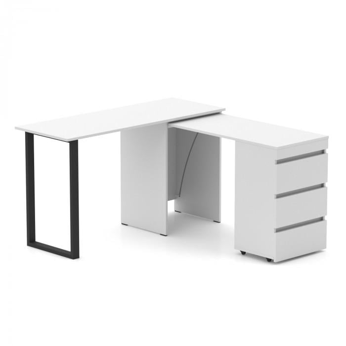 Стіл-комод трансформер Knap Knap Shiron+Jumbo з додатковою поворотною стільницею Білий (S202010401) - фото 2 Стіл-комод трансформер Knap Knap Shiron+Jumbo з додатковою поворотною стільницею Білий (S202010401) - фото 2