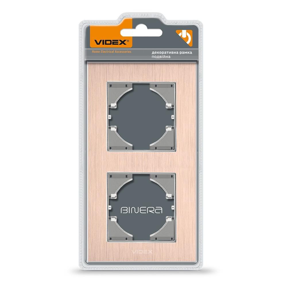 Рамка алюминиевая вертикальная Videx Binera VF-BNFRA2V-CP