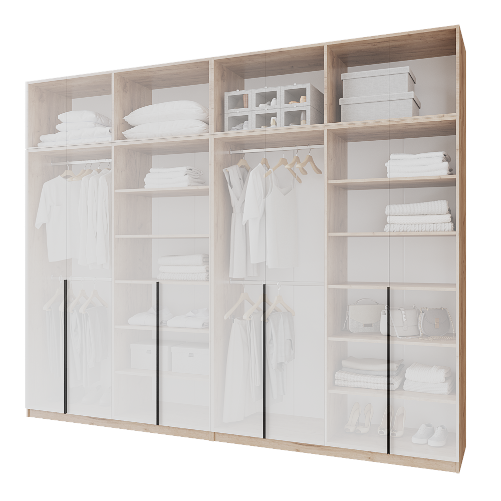 Шкаф распашной с антресолью Меблітренд Чиназес Чиа-3200.5 3200х500х2550 мм Дуб крафт золотой/Белый (26937777) - фото 3 Шкаф распашной с антресолью Меблітренд Чиназес Чиа-3200.5 3200х500х2550 мм Дуб крафт золотой/Белый (26937777) - фото 3