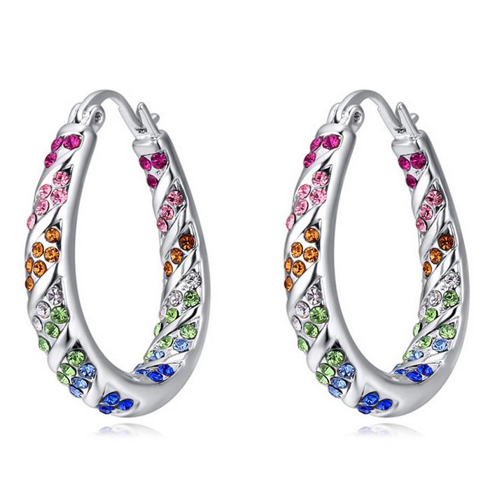 Серьги с кристаллами Сваровски Italina 23188 Разноцветный