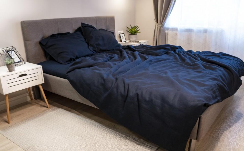 Комплект постельного белья полуторный GM Textile поплин 120 г/м2 150х215 см Светло-серый