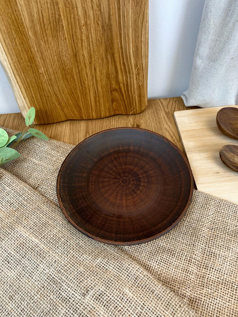 Тарілка керамічна глиняна гладка 21 см (3003-5) - фото 4 Тарілка керамічна глиняна гладка 21 см (3003-5) - фото 4