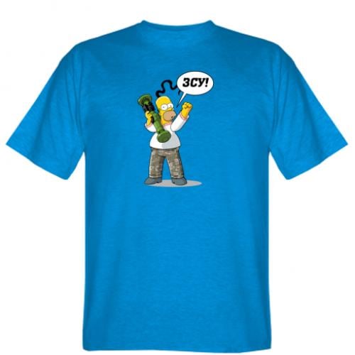 Футболка мужская Гомер Симпсон ЗСУ M Голубой (12295243-20-178704-M)