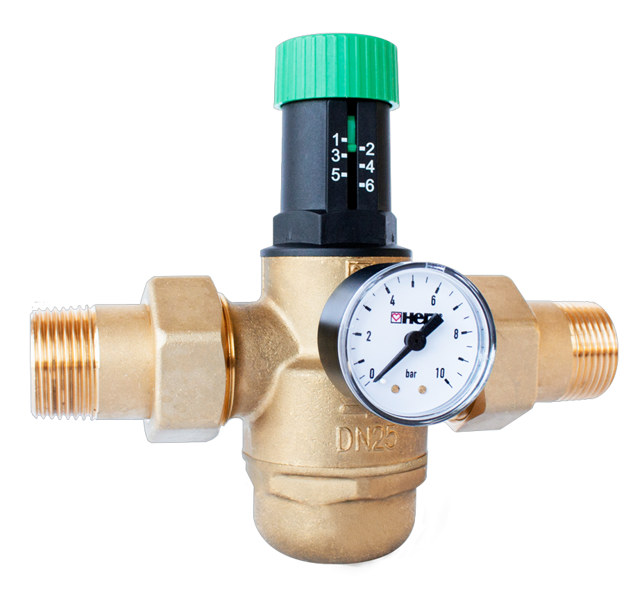 Регулятор тиску мембранний Herz DN50 чаша латунь