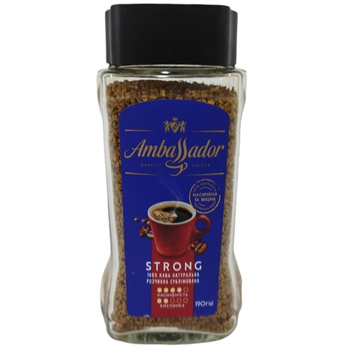 Кофе растворимый Ambassador Strong 190 г