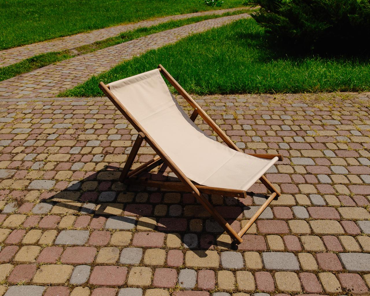 Шезлонг раскладной XRmaster тканевый Бежевый/Коричневый (0001777) - фото 4 Шезлонг раскладной XRmaster тканевый Бежевый/Коричневый (0001777) - фото 4