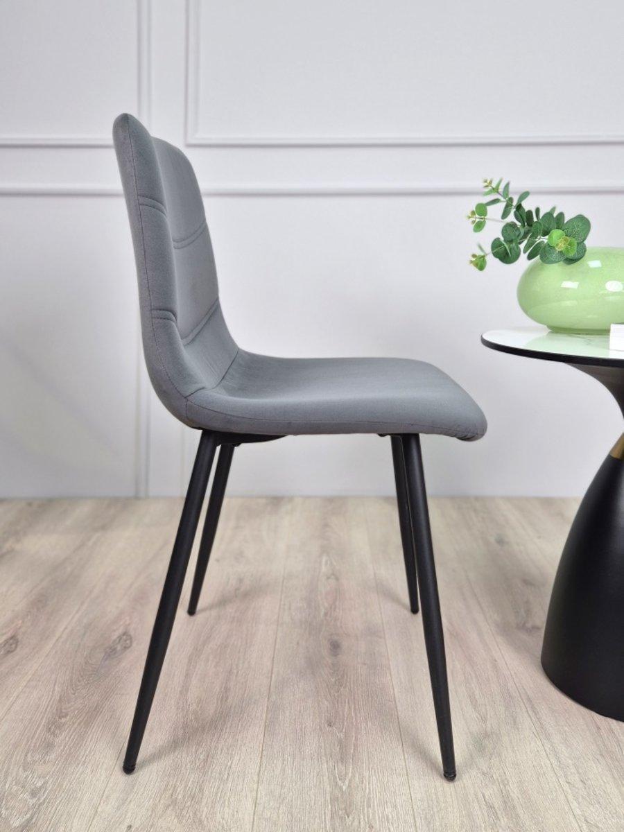 Стул для гостиной на металлических ножках Intarsio EVAN Темно серый (EVANDGY) - фото 2