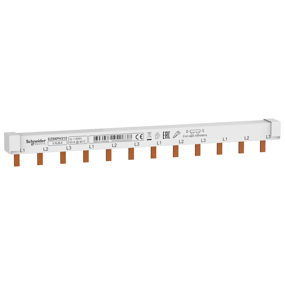 Шина гребенчатая Schneider Electric на 12 модулей EZ9XPH312 EASY9 63A 3P (99-00012684)