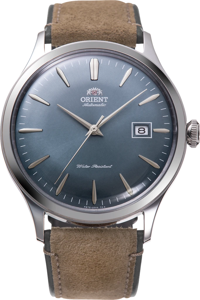 Наручний годинник чоловічий Orient Bambino Version 4 RA-AC0P03L10B з сталевим корпусом WR 30 м Синій (3124584484)