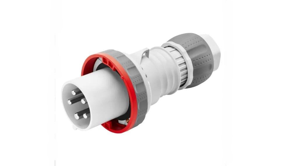 Вилка силовая переносная Gewiss GW61052H 3P+PE 63А IP67 Красный (38363355)