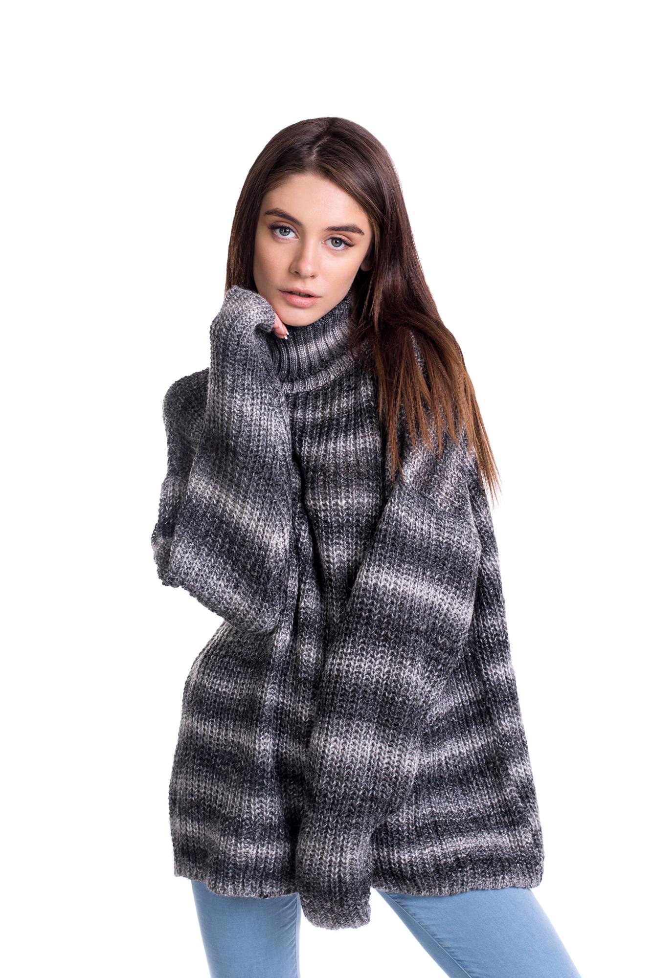 Женский свитер Bakhur oversize Серый меланж (3167) - фото 2