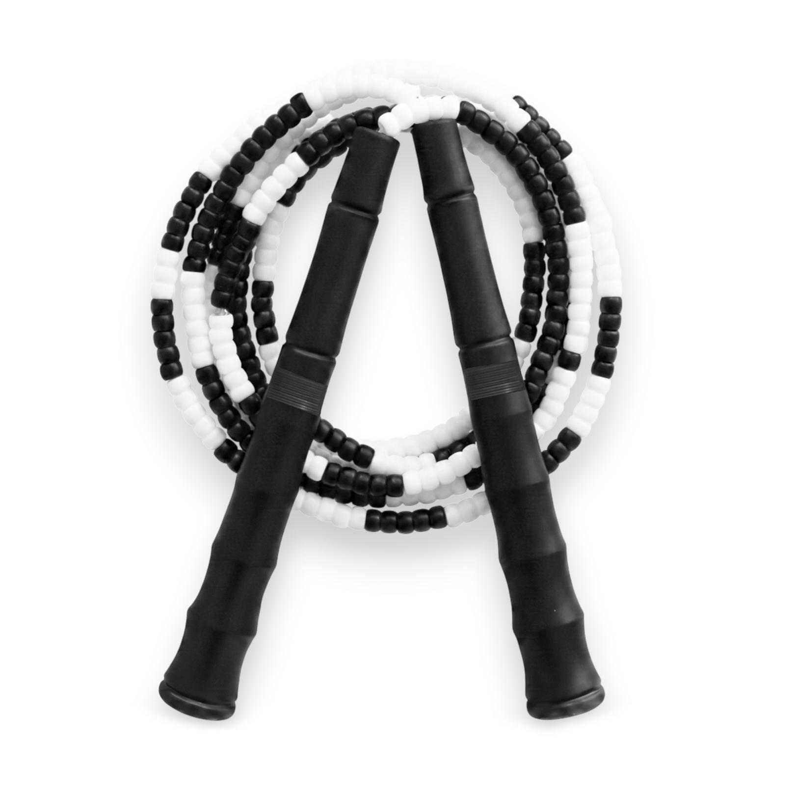 Скакалка бисерная EasyFit FreeRope 2,7 м Черный/Белый) Скакалка бисерная EasyFit FreeRope 2,7 м Черный/Белый)