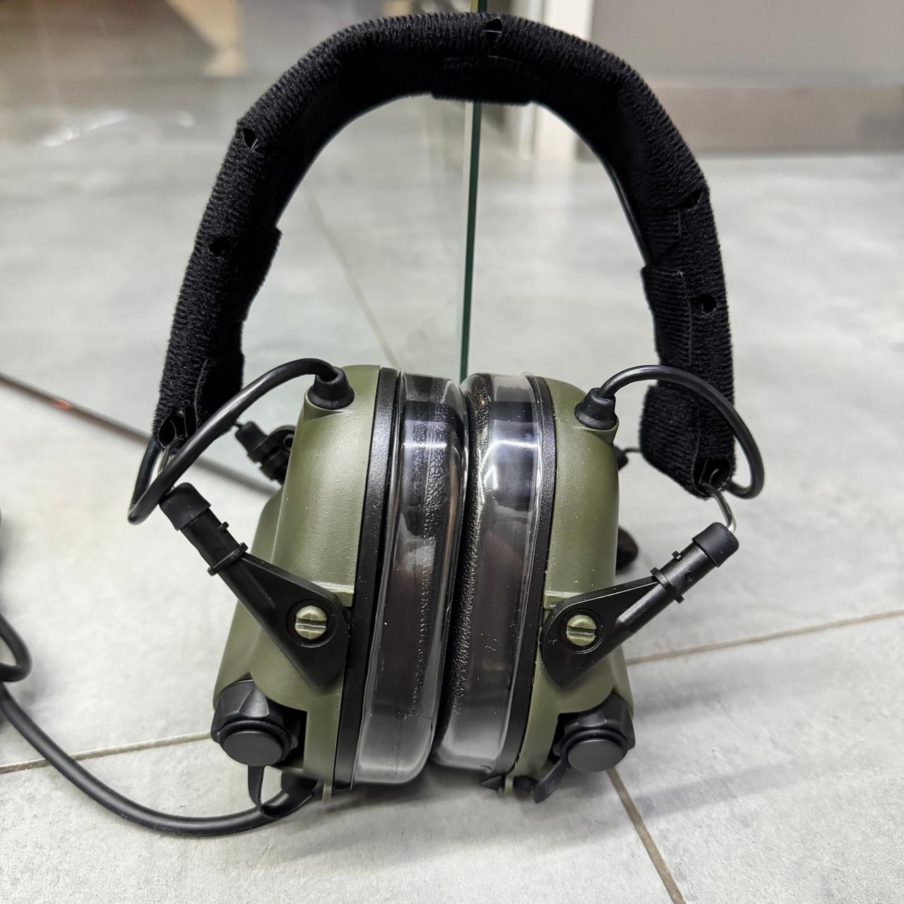 Наушники активные Earmor M32X MOD4 с креплением на шлем и оголовьем Олива (245517) - фото 2