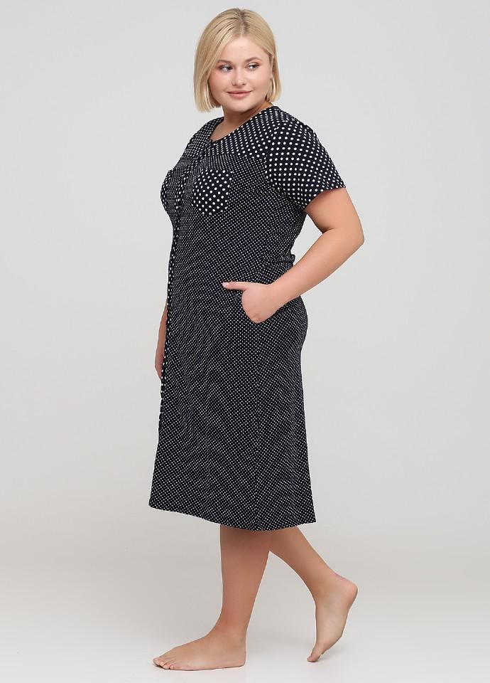 Халат Rukim 5XL Синий в горошек (8023)