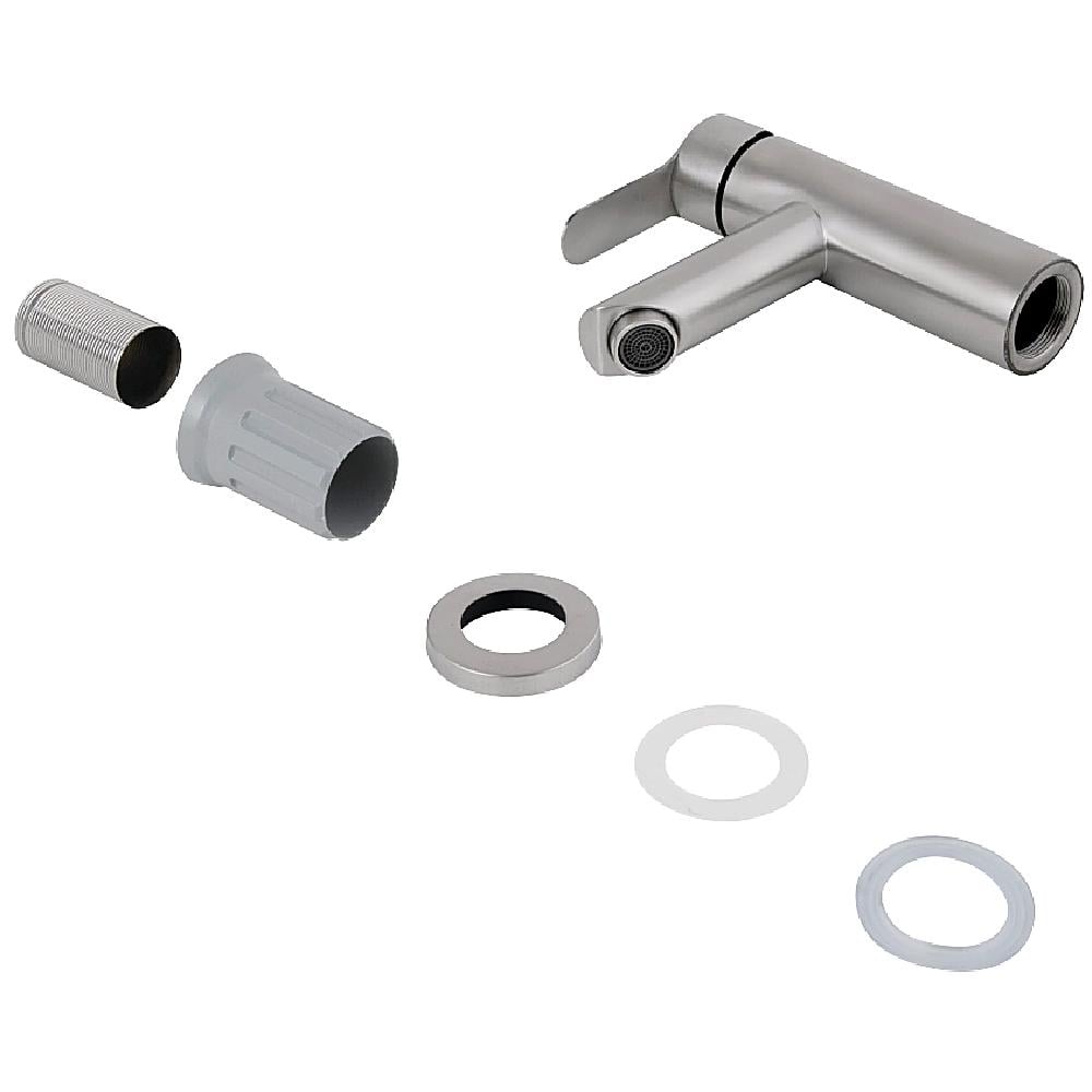 Змішувач для раковини Brinex Pure 001F Nickel з нержавіючої сталі