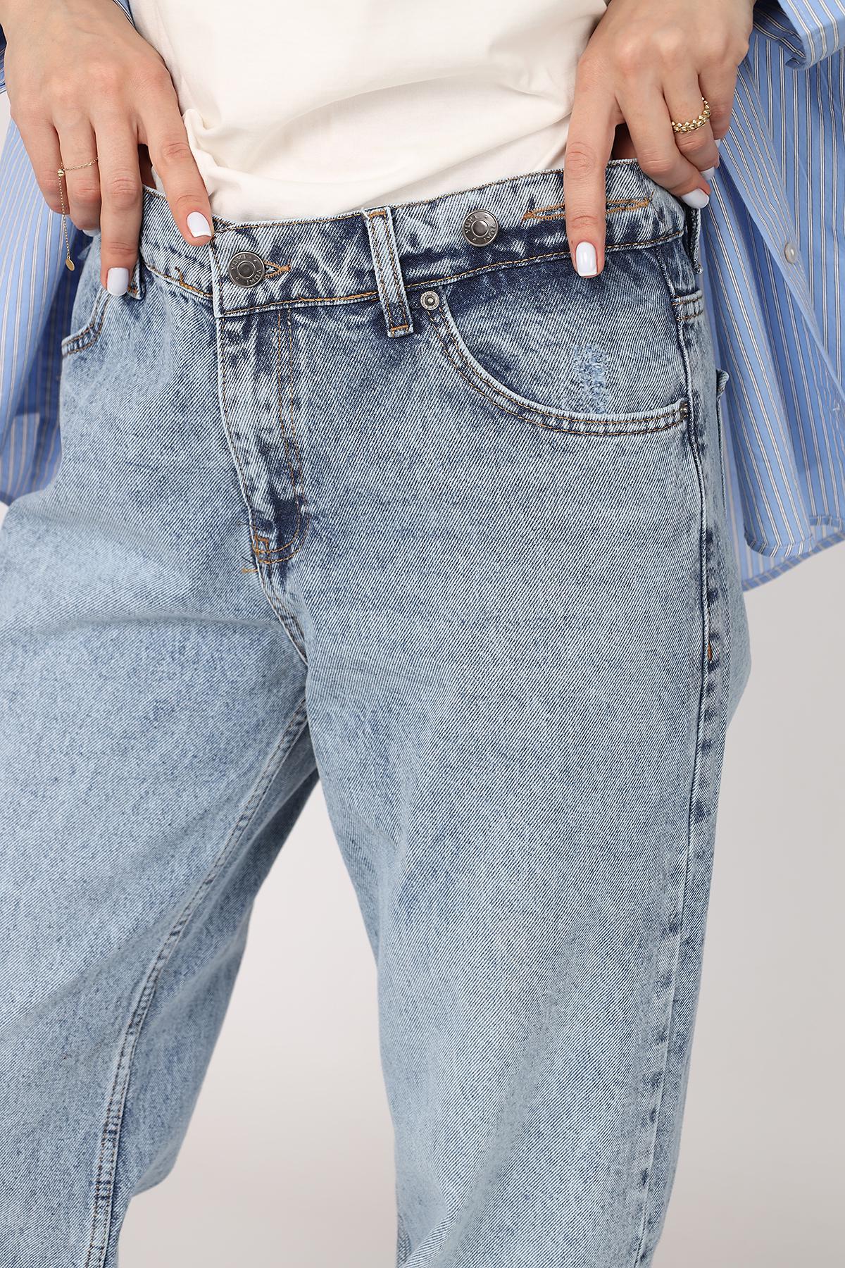 Джинси жіночі Baggy ЦБ-00274406 р. 42 Блакитний (SKT001058520) - фото 4 Джинси жіночі Baggy ЦБ-00274406 р. 42 Блакитний (SKT001058520) - фото 4