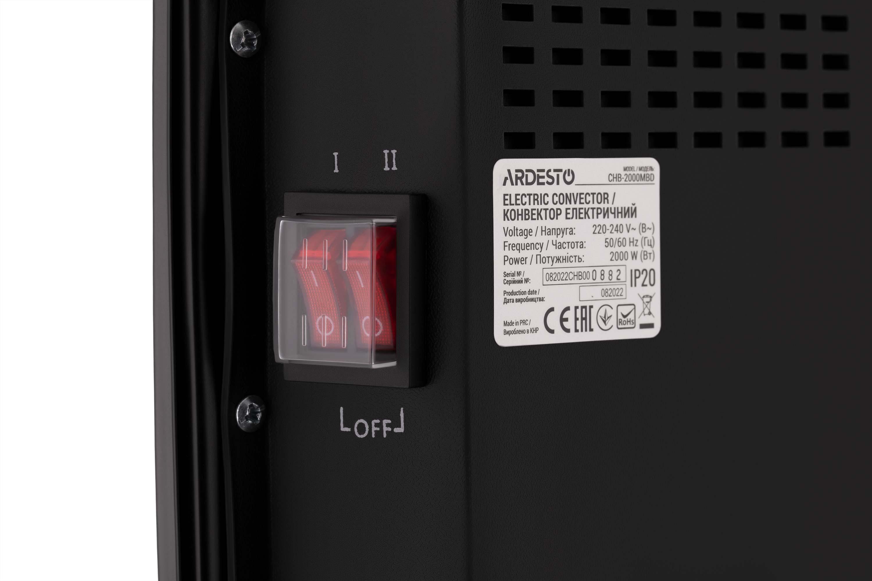 Конвектор электрический Ardesto CHB-2000MBD IP20 2000 Вт 20 м2 открытый нагревательный элемент (VERC-CHB-2000MBD) - фото 13 Конвектор электрический Ardesto CHB-2000MBD IP20 2000 Вт 20 м2 открытый нагревательный элемент (VERC-CHB-2000MBD) - фото 13