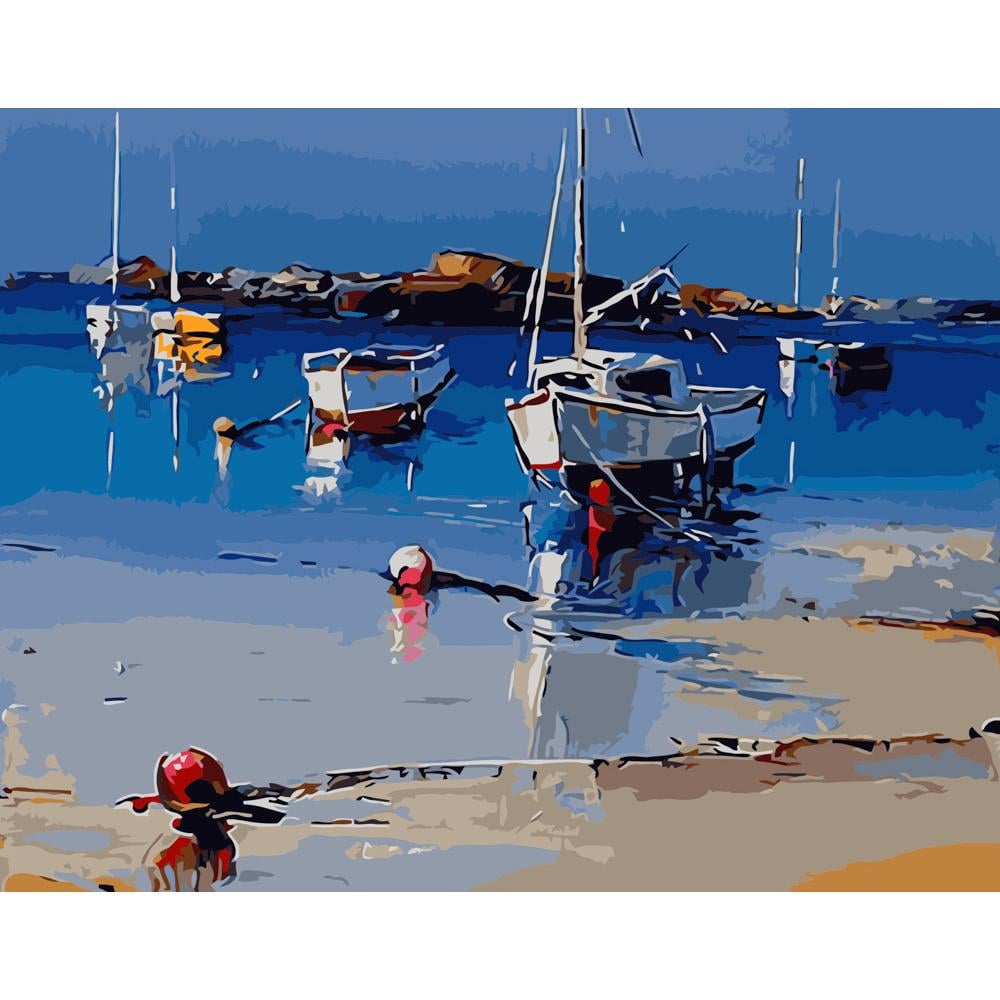 Картина за номерами Strateg Преміум При березі 40x50 см (GS074)