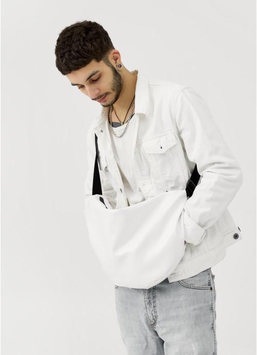 Мужская сумка хобо Sambag Белый (720058428) - фото 6 Мужская сумка хобо Sambag Белый (720058428) - фото 6