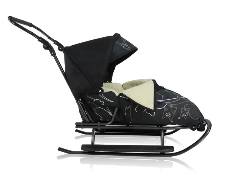 Санки RASPER 7в1 подножки/спинка/спальник с утеплителем/регулируемая ручка/муфты/дашок (2616433890)