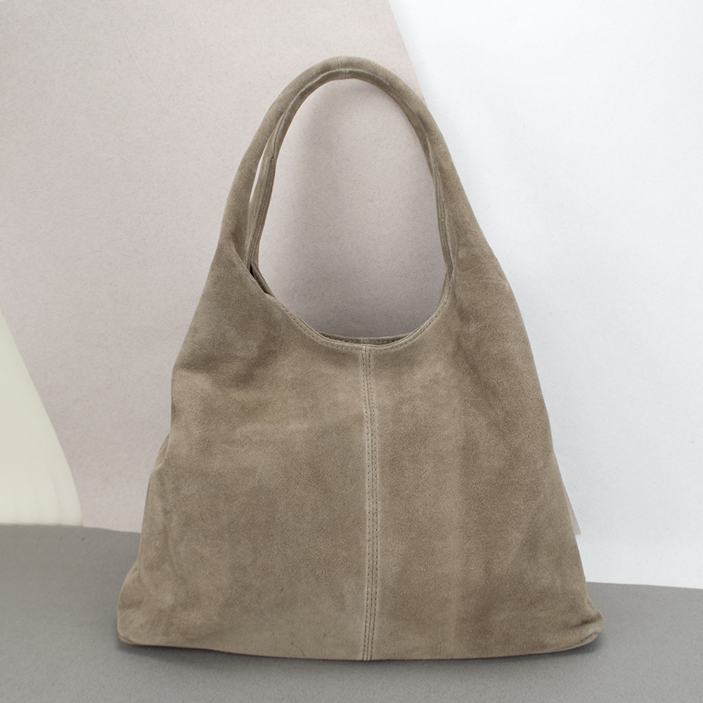 Сумка-шопер жіноча замшева Virginia Conti 03790 Темний Тауп (2385183885) - фото 1 Сумка-шопер жіноча замшева Virginia Conti 03790 Темний Тауп (2385183885) - фото 1