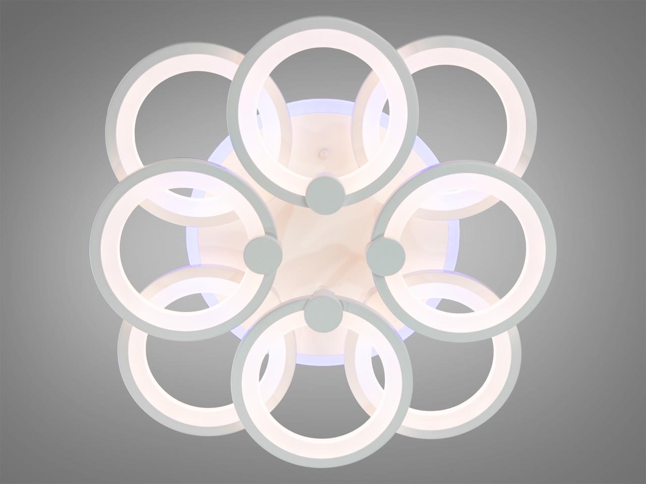 Люстра світлодіодна для кімнати 8022-4+4WH-LS 21 м2 150W (1494930505)