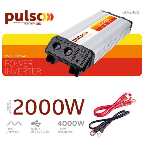 Автомобильный инвертор Pulso ISU-2000 12V-220V 2000W (13128233) - фото 2 Автомобильный инвертор Pulso ISU-2000 12V-220V 2000W (13128233) - фото 2