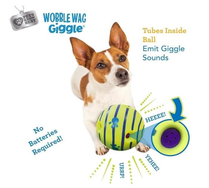 Игрушка для собак Wobble Wag Giggle Ball Мяч с забавными звуками - фото 4 Игрушка для собак Wobble Wag Giggle Ball Мяч с забавными звуками - фото 4