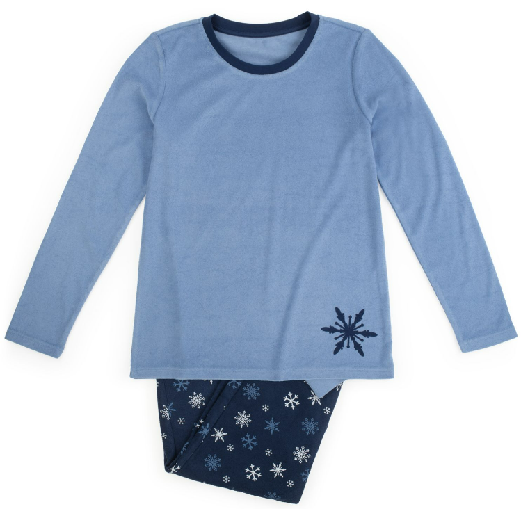 Пижама махровая женская Blue Motion 187K S Синий/Разноцветный (187K/S)